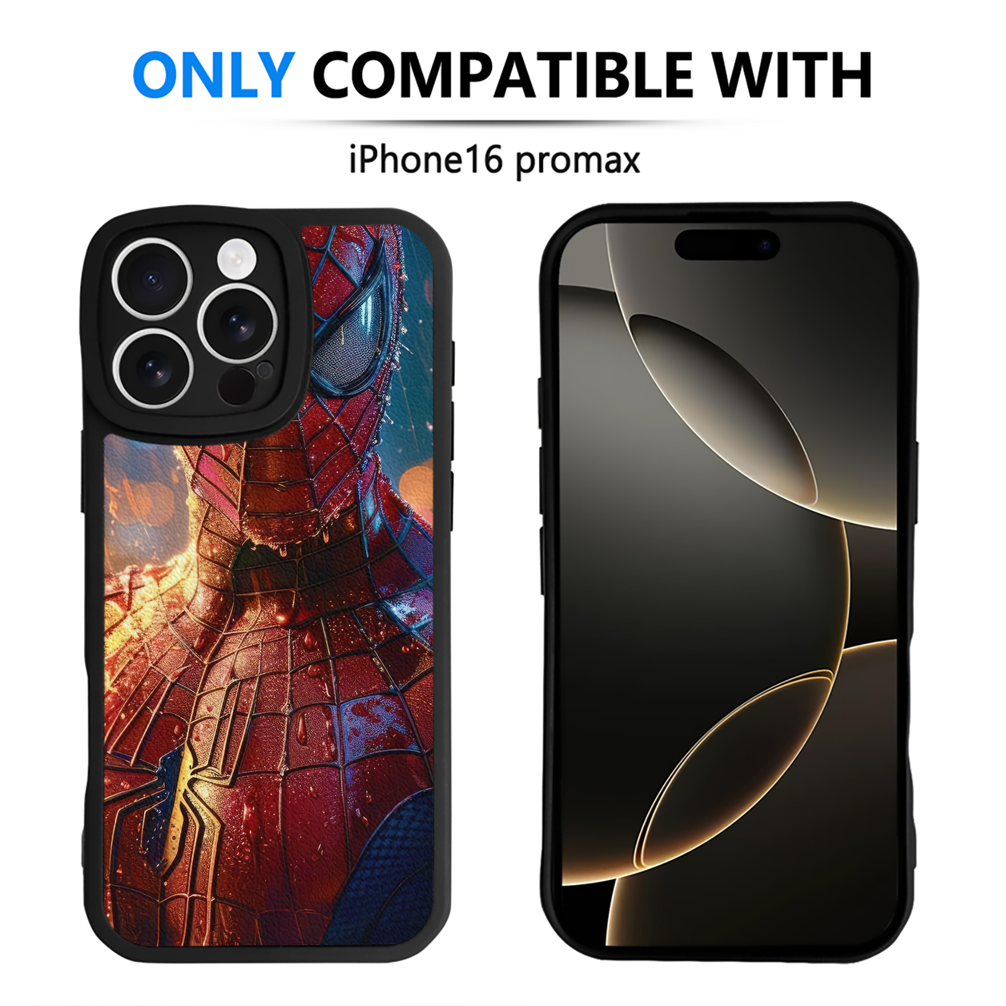 Spider Man スパイダーマン 【iPhone 16シリーズ対応】シリコンスマホケース（レザー調） 材質：シリコン